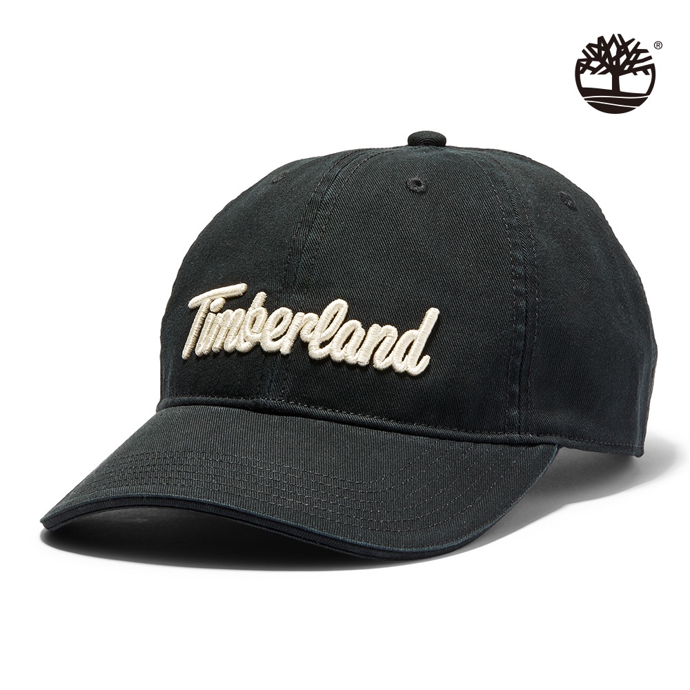 Timberland 中性黑色刺繡LOGO棒球帽|A1E9L001