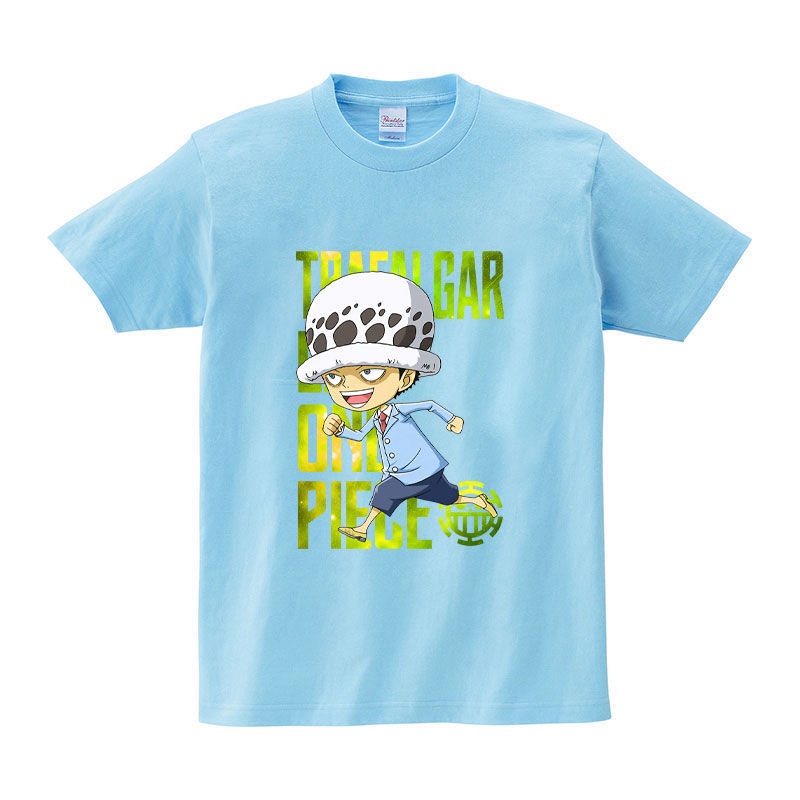 動漫海賊王男童兒童衣服女童男童T恤100%純棉柔軟短袖打底衫