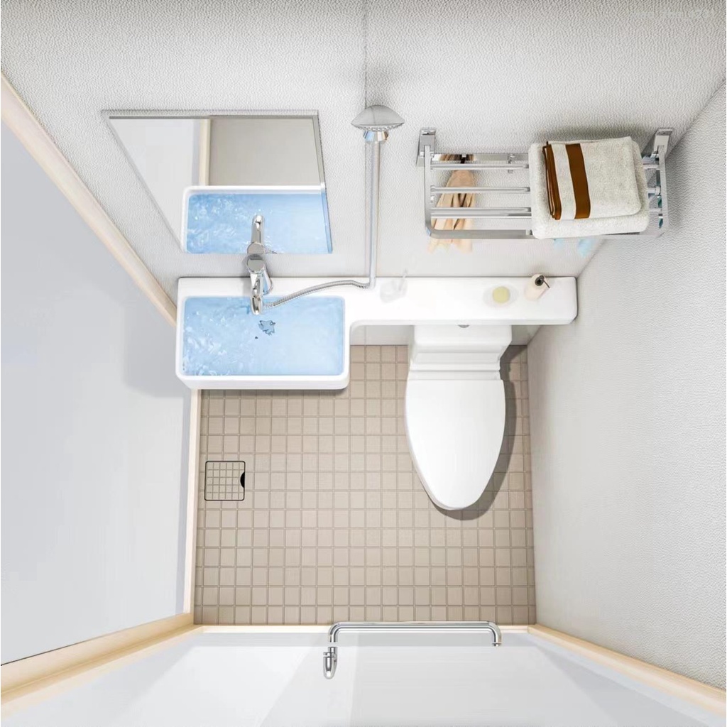 『DL』﹉﹉集成浴室日式SMC整體淋浴房酒店免防水一體衛生間農村簡易馬桶房