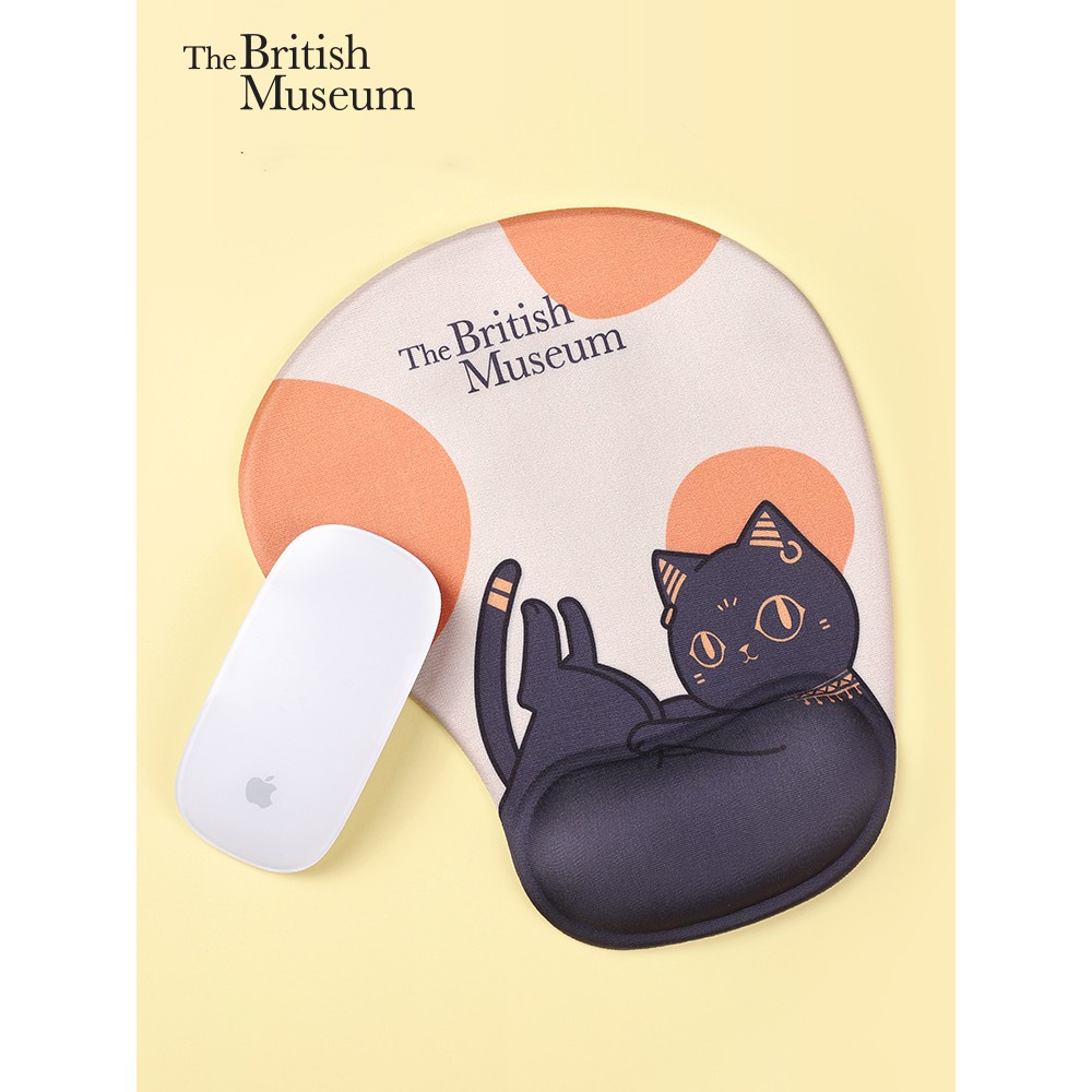 ✲大英博物館官方蓋亞·安德森貓護腕滑鼠墊矽膠護手腕託墊