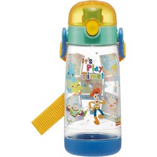 正版SKATER 迪士尼 玩具總動員 兒童彈蓋直飲透明止滑水壺 480ml 直飲水壺 PDDR5 480ml 塑膠水壺