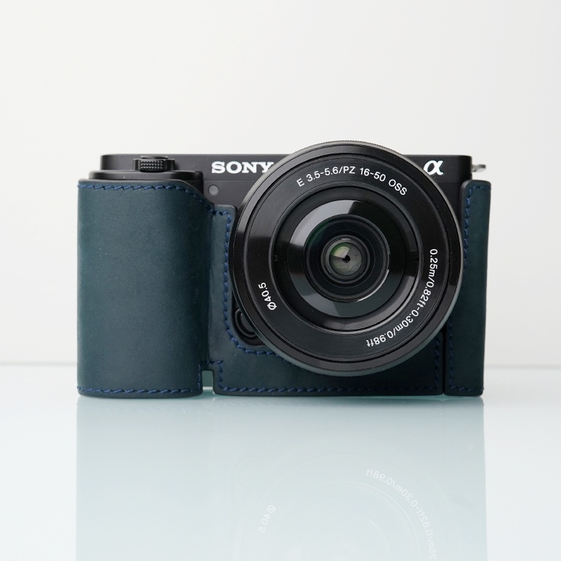 ┋MrStone索尼ZVE10相機皮套ZV-E10適用于sony真皮保護套相機包配件