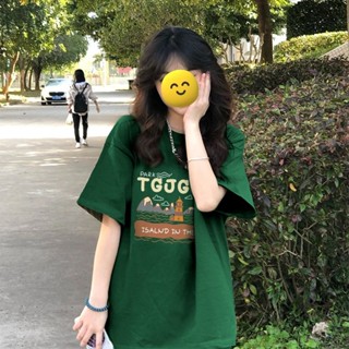 【鹿向南】100%純棉T恤 短袖 韓版上衣 oversize t恤 ins 風 韓系衣服 顯瘦 女生上衣 長版 女生短袖