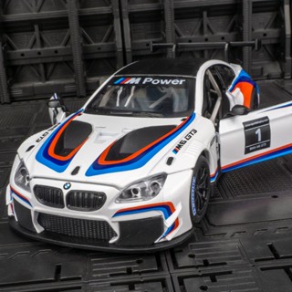 1:24BMW寶馬M6 GT3賽車模擬合金模型兒童金屬聲光汽車擺件