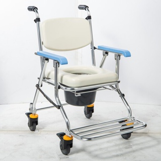 《好康醫療網》均佳鋁合金便器椅洗澡椅(可收合附輪)JCS-208便盆椅-沐浴椅-便盆椅沐浴椅