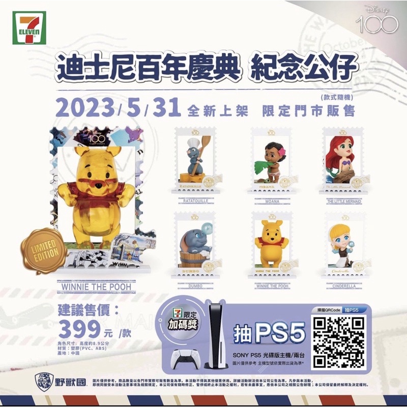 野獸國711限定-迪士尼百年慶-100週年盲盒確認款-灰姑娘
