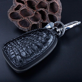泰國真鱷魚皮汽車鑰匙包真皮鑰匙包個性創意簡約高檔鱷魚鑰匙套