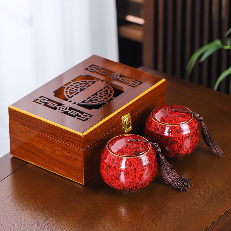 精選熱銷 茶葉禮盒空盒上檔次2023款陶瓷茶葉罐送禮品盒大小號包裝盒批發價