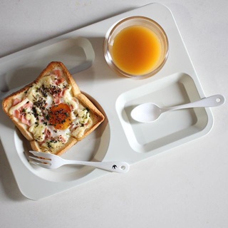 日本進口GSP不銹鋼咖啡托盤食物早餐分隔戶外野餐盤