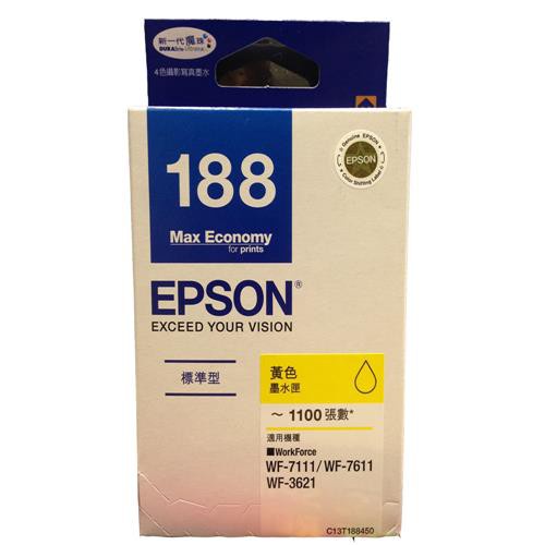 EPSON C13T188450 黃色 188 墨水匣 T188450 WF-7111 WF-7611 WF-3621