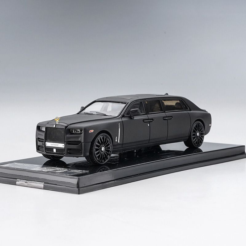 汽車模型1：64 跑車模型 SC車模1:64勞斯萊斯幻影加長版合金車模仿真汽車微縮模型收藏擺件