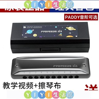 【YIYI】📢【臺灣公司貨】【布魯斯口琴】ProReeds十孔paddy布魯斯藍調口琴網成人初學專業BM10孔Boog