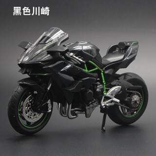 【臺灣出貨】華一1：12川崎摩托車模型 杜卡笛合金摩托車 男孩兒童帶聲光滑行模型