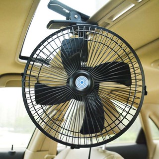 車用風扇12v 24v伏汽車用小電風扇大貨車空調大風力強力製冷搖頭