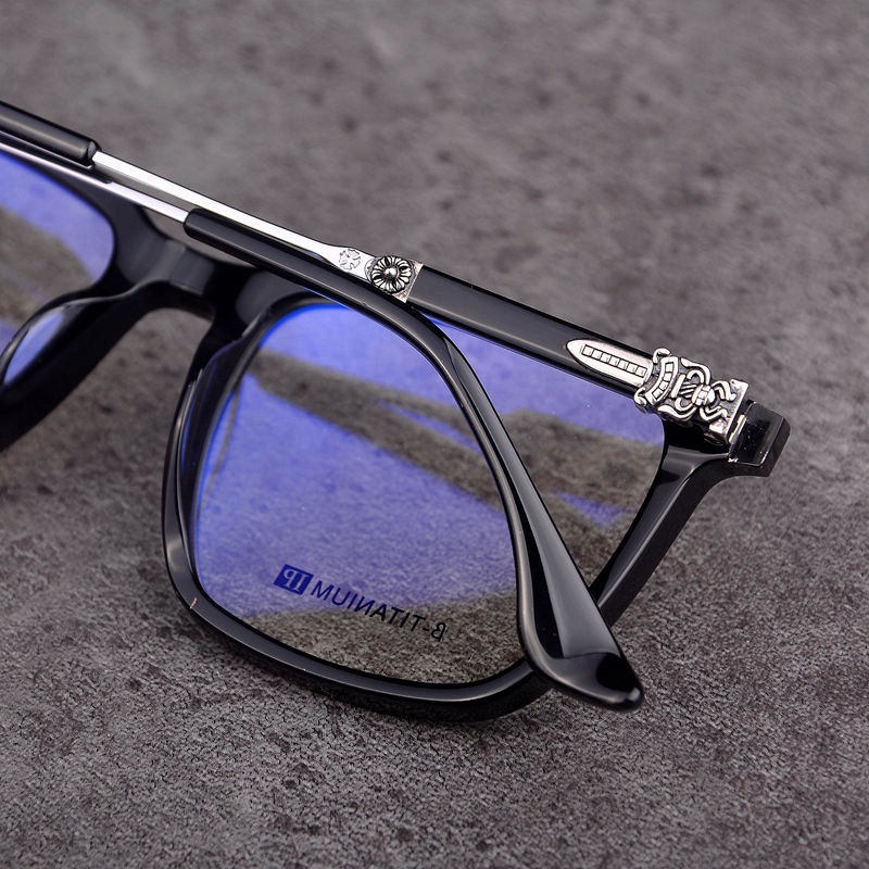 純鈦P鈦配板材眼鏡架 IP電鍍 潮大框超輕24克 可配近視老花眼鏡框