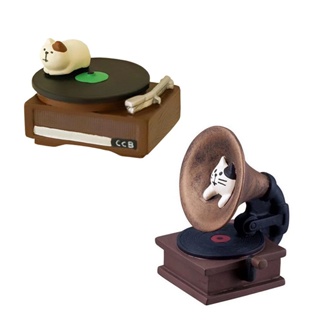 日本zakka雜貨復古留聲機唱片機貓咪可愛少女心迷你桌面擺件禮物