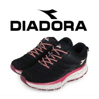 DIADORA 女鞋<B44> DA 3658黑灰粉Q彈避震耐磨防滑 戶外野趣越野慢跑鞋-運動反光