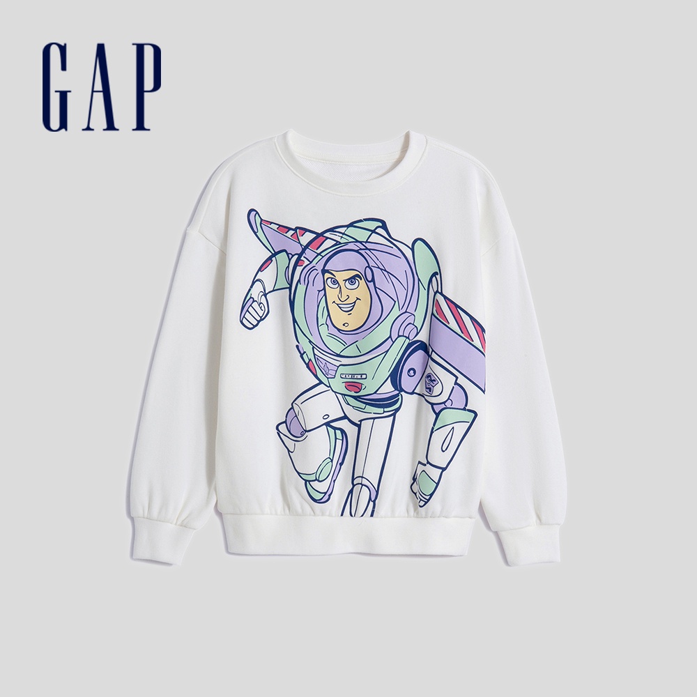 Gap 男幼童裝 Gap x Disney迪士尼聯名 印花大學T-白色(773896)