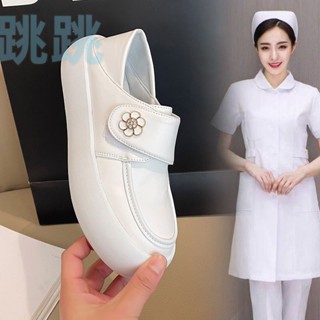 【舒適女鞋.】白色護士鞋 厚底小白鞋 舒適休閒鞋 春秋款 一腳蹬 女軟底透氣 防臭防滑 不纍腳 夏季單鞋 厚底鞋 運動鞋