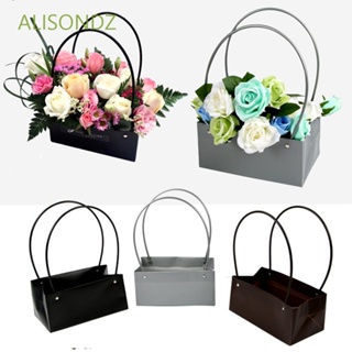 Rectangular Flower Carry Bag PVC Storage Box Bouquet Bag Flo