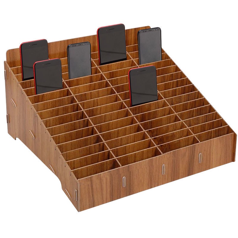 放手機屏幕收納盒鋼化膜桌面多格整理14格快遞單收納架教室會議盒