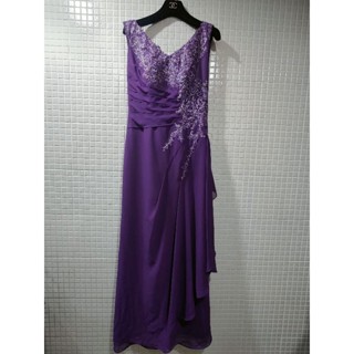 復古風/紫色/花朵/禮服/洋裝/質感很好/宮廷風/妃子/ 適合宴會婚宴生日party禮服 Cosplay