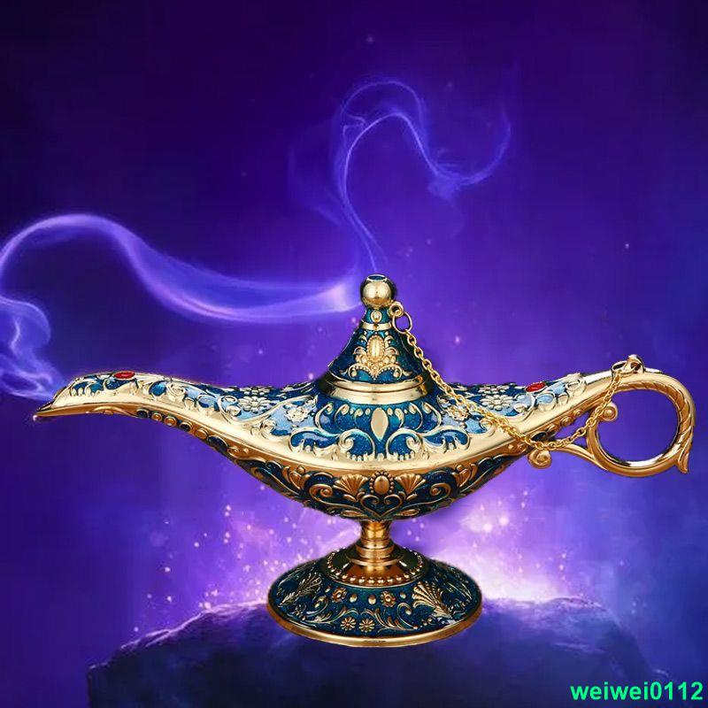公司热卖# #阿拉丁神燈金屬擺件裝飾品許愿燈新疆工藝品擺件民族特色拍照道具