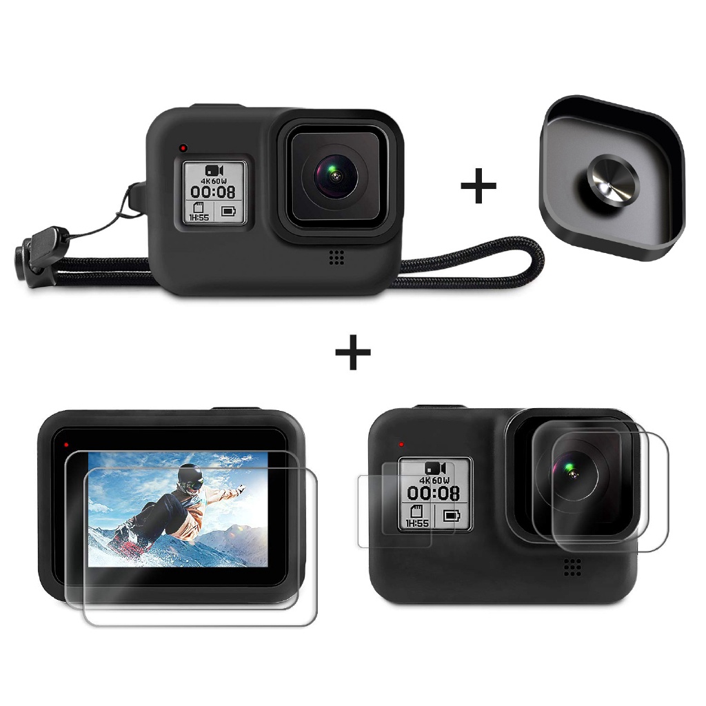 GoPro Hero 8 Black Silicone Rubber Protective Sleeve Case +