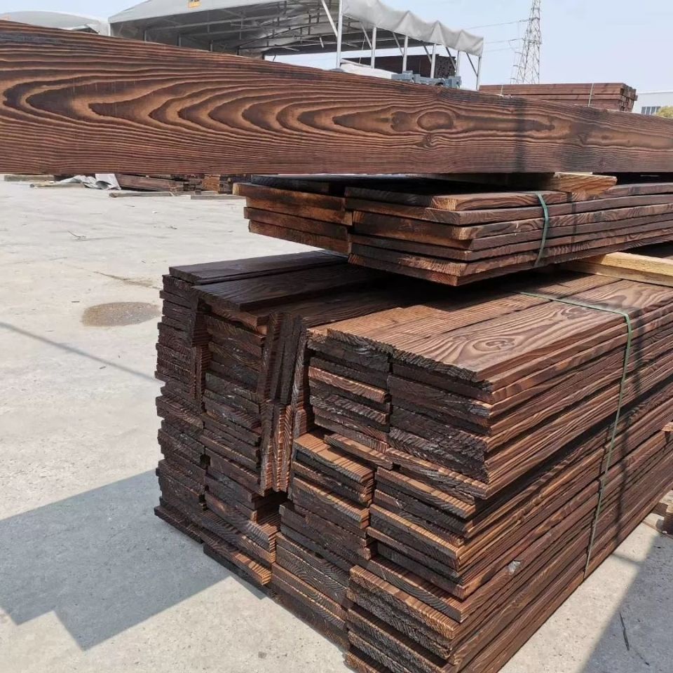 木板木條木方碳化木防腐木板子戶外地板室外地板地板庭院木板木材