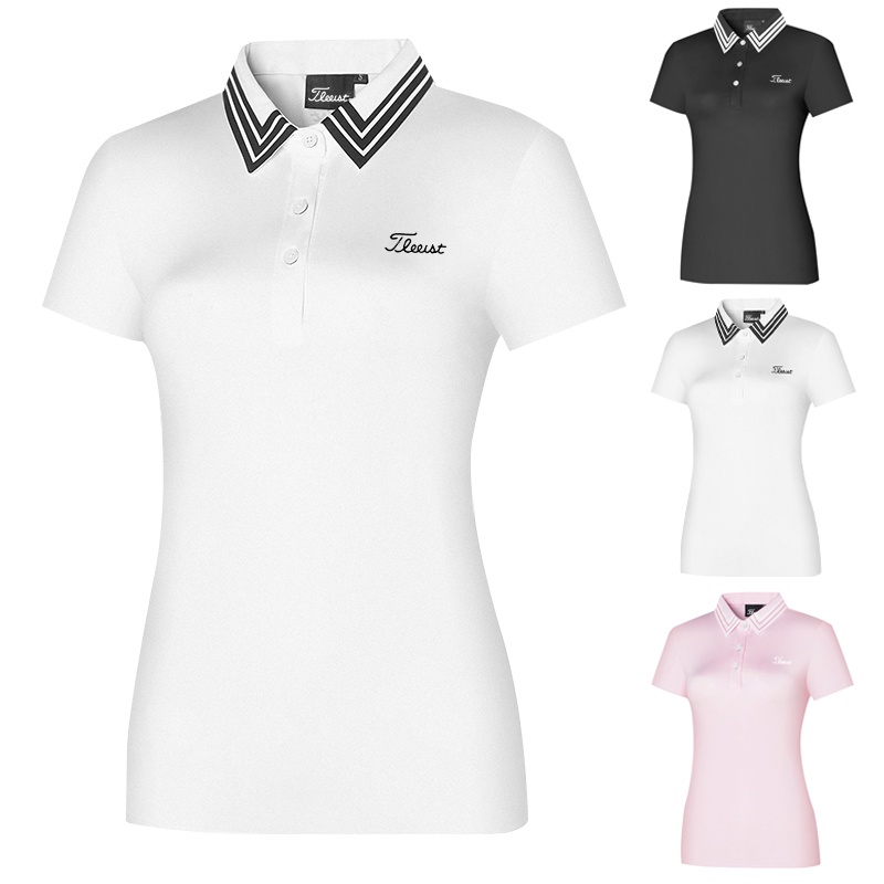 🔥特價現貨🔥 【Titleist】高爾夫服裝女golf短袖透氣緊身速乾時尚潮流上衣T恤POLO衫2021夏排汗