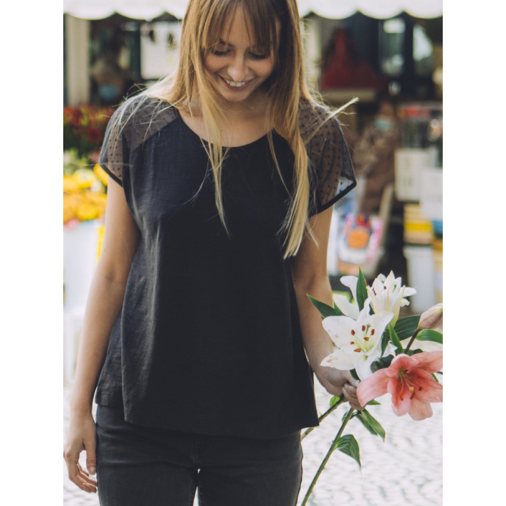ROXY - CRYSTAL WATER 短袖T恤 短T 黑色 女裝