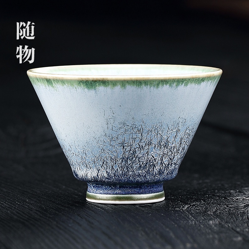 窯變 柴燒 主人 杯 景德鎮 功夫 茶杯 單個 茶具 品茗 杯 茶盞 茶碗 女士 粗陶 杯 景德鎮茶具 柴燒茶杯