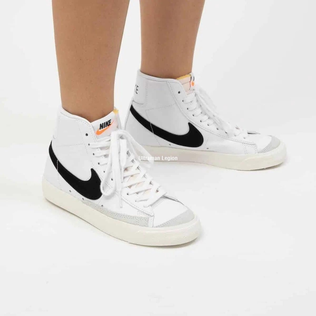 Nike Blazer Low '77 白色 黑勾 皮革 休閑滑板鞋 BQ6806-100 男女款