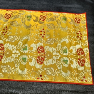 藏傳華蓋長50寬30央金貝瑪 手工編織入門成品新款金色提花