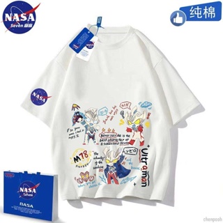 超人力霸王 NASA聯名純棉T恤男童夏季賽羅澤塔奧特曼短袖帥氣男孩中大童半袖~moni