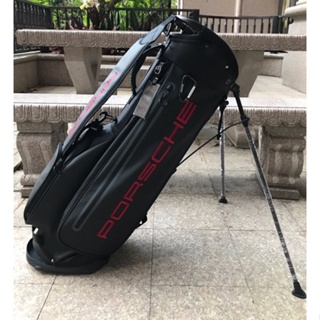 （已售出，謝謝 ） 原廠 保時捷 Porsche x Taylormade 黑紅 腳架袋 輕量化 球袋 高爾夫球袋