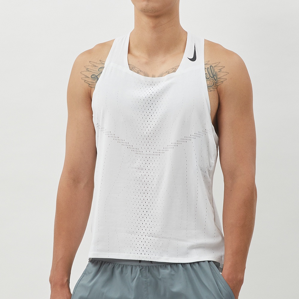 Nike Dri-FIT ADV AeroSwift 男 白 無袖 路跑 訓練 跑步 運動 背心 DM4625-100