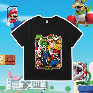 超級馬裏奧兄弟 大電影 瑪麗路易吉庫巴T恤 週邊兒童 Super Mario短袖T恤 馬裏奧