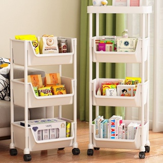 【子悅優選】可移動書架桌麵置物架落地帶輪小推車兒童玩具收納架多層簡易書櫃 NHZZ