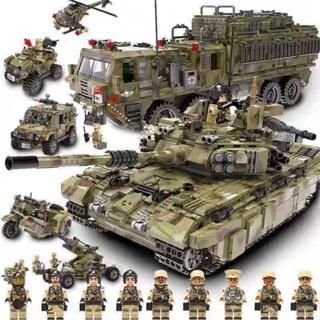 現貨 高還原軍事積木玩具兼容樂高二戰軍事基地9積木男孩子拼裝益智坦克裝甲車兒童玩具6歲武器槍坦克飛機積木
