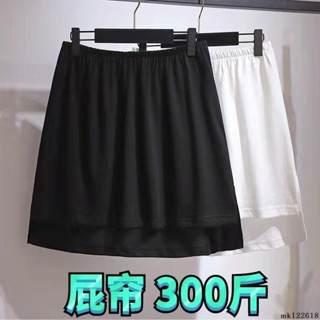 ⚡中大碼女裝⚡加大尺碼女生休閒短褲 寬鬆 150公斤內可穿 顯瘦300斤特大尺碼女裝秋冬胖妹妹打底疊穿短裙開衩
