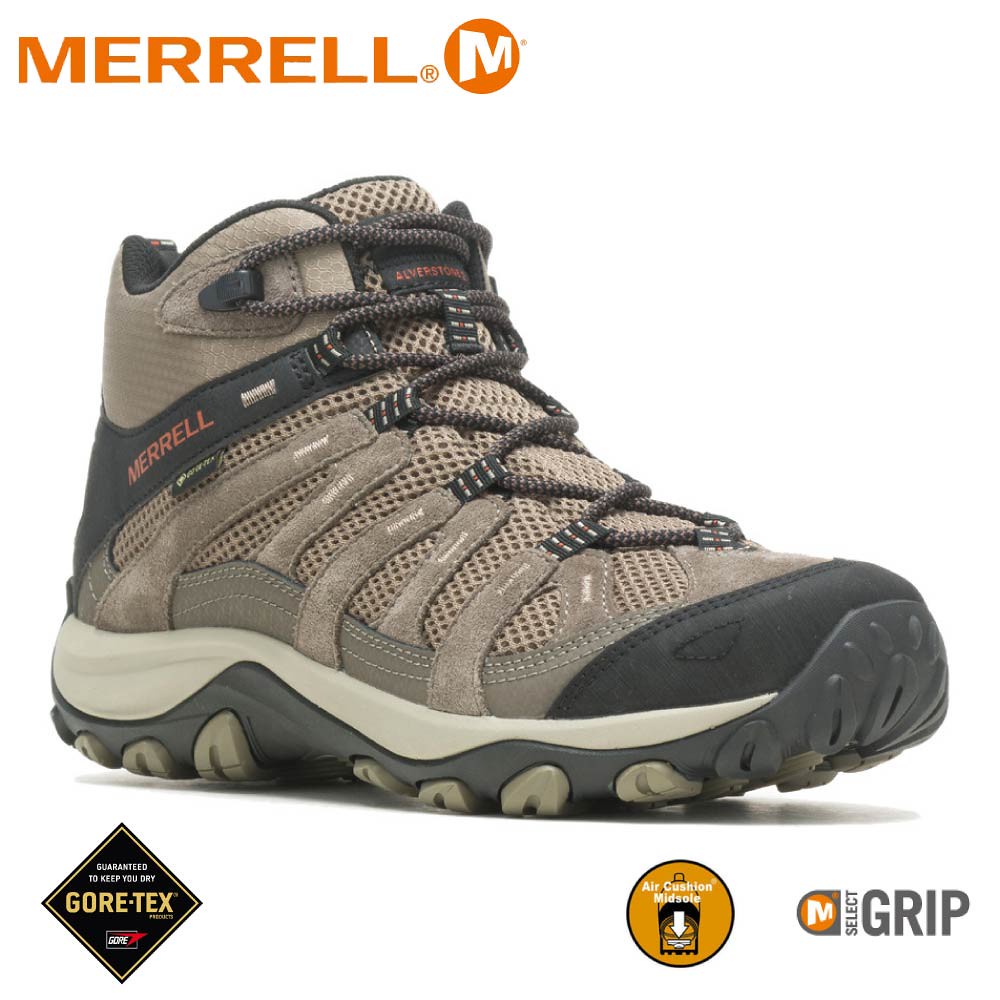 【MERRELL 美國 男 ALVERSTONE 2 MID GORE-TEX登山鞋《深褐色》】ML036917/健行鞋