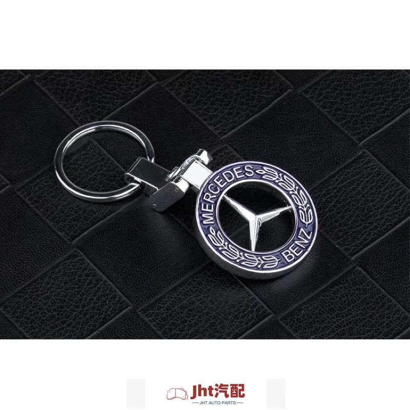 Jht適用於車品賓士 原廠 稻穗 藍 原廠標 汽車 遙控 鑰匙圈 鑰匙扣 鑰匙環 w204 CLA GLA W210 w