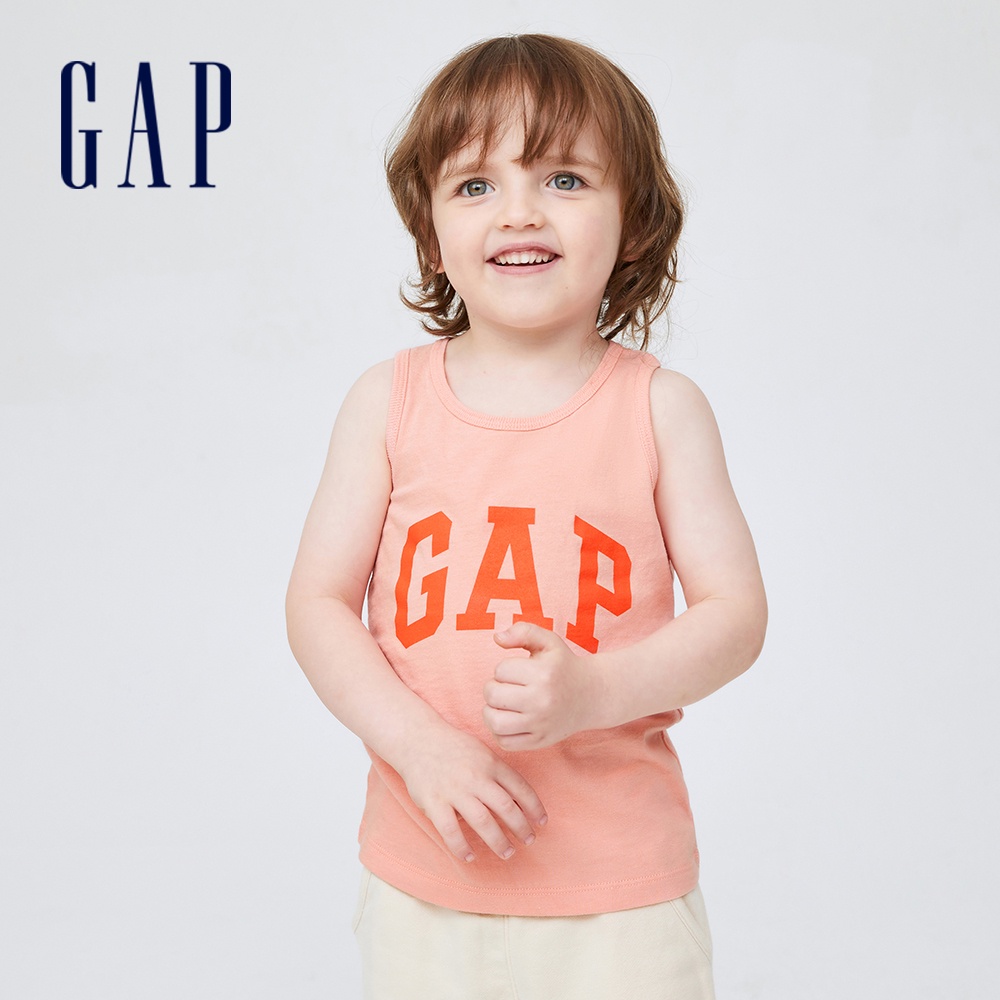 Gap 男幼童裝 Logo背心 布萊納系列-粉色(859637)