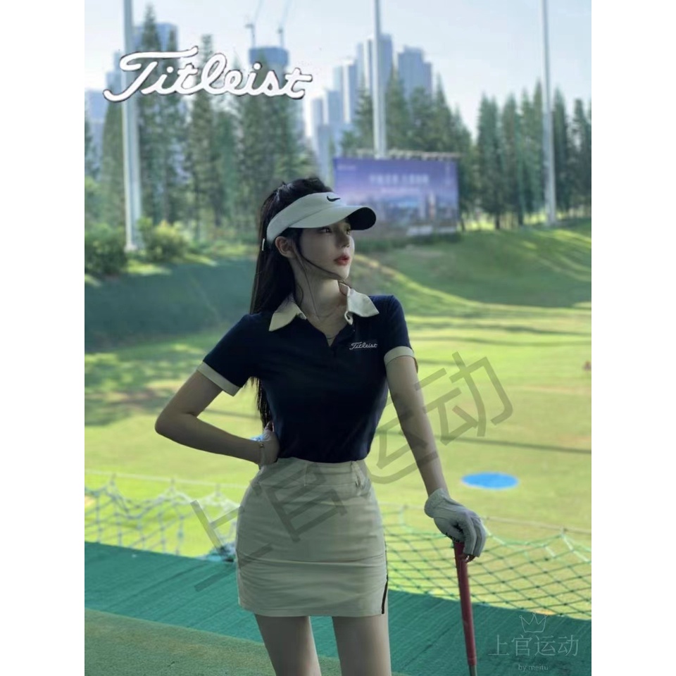 原創新品Titleist泰特利斯高爾夫女裝夏季套裝戶外運動彈力透氣速干衣排汗限定