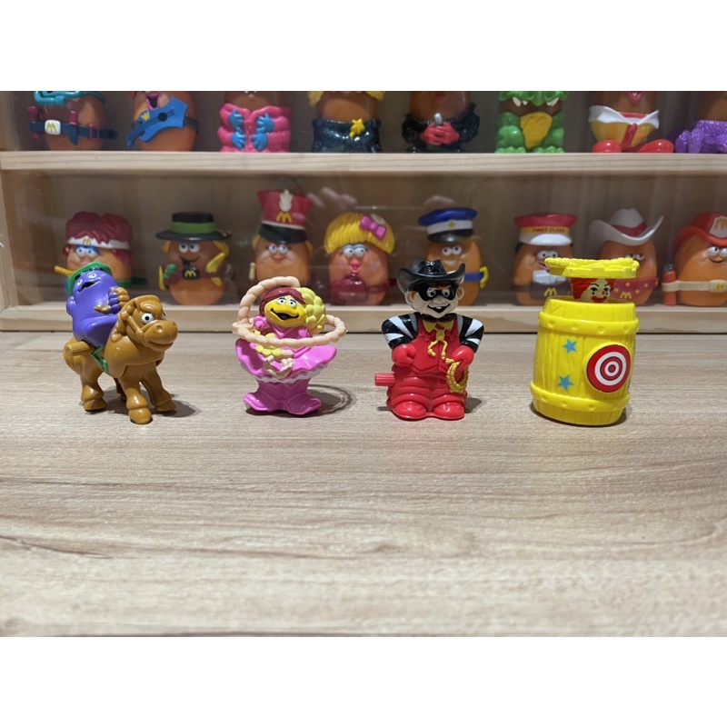 早期 二手 麥當勞 1995年 四小福 發條玩具 馬戲團