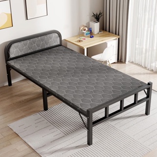 下殺價~折疊床家用簡易雙人床1.2米午休單人小床成人出租房陪護硬板鐵床
