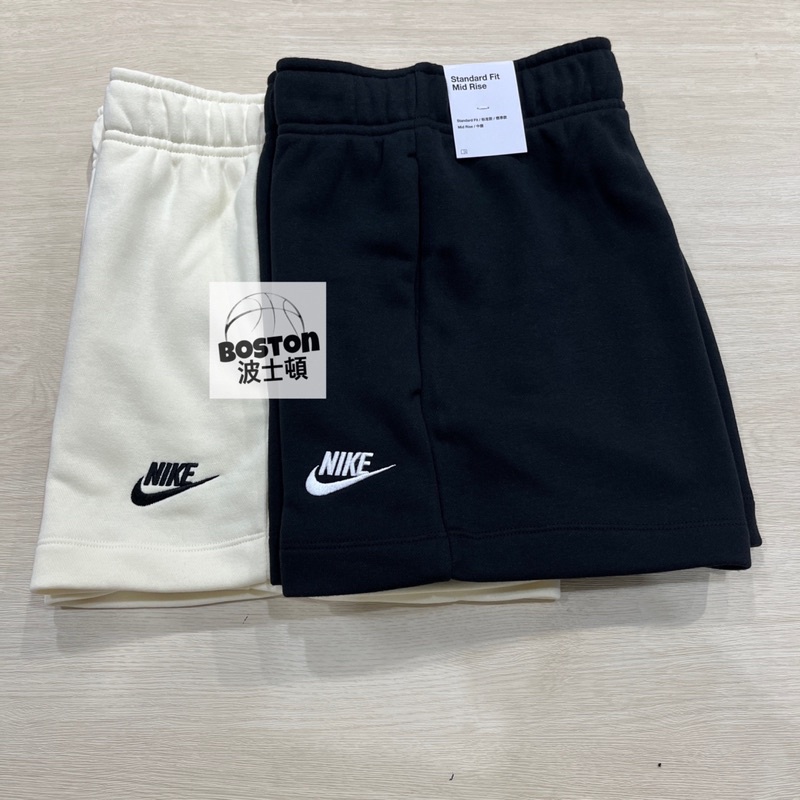 Nike AS W NSW CLUB FLC MR SHORT 女款 短褲 棉褲 休閒 黑DQ5803010·米白113