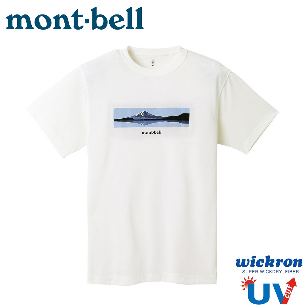 【Mont-Bell 日本 WIC.T MT.FUJI 短袖排T《白》】1114563/男女/短T/登山