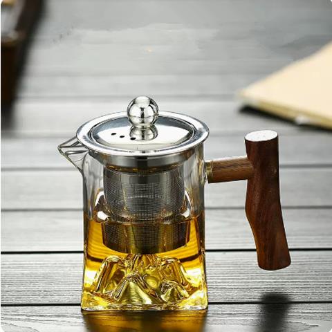 茶具 旅行茶具組 茶海 露營茶組 日式飄逸茶杯 便攜式 簡單透明玻璃茶壺家用耐高溫煮茶壺不銹鋼過濾泡茶壺加厚耐熱茶具套裝
